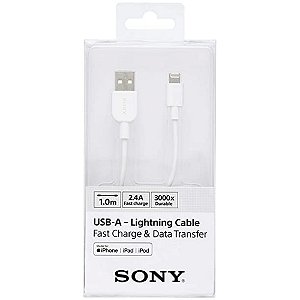 Cabo Sony USB x Apple Lightning 1m CP-AL100 Branco iPhone