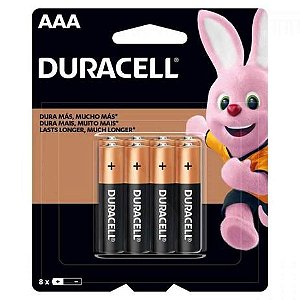 Pilha Alcalina DURACELL AAA C/8 (CAR/8)