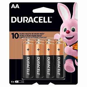 Pilha Alcalina DURACELL AA C/8 (CAR/8)