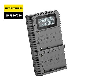 Nitecore USN3 Pro QC Carregador Rápido Duplo Bateria Sony NP-F750 
