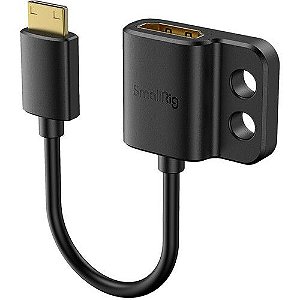 SmallRig Cabo adaptador HDMI Fêmea Tipo A P/ MINI HDMI Macho Tipo C 3020