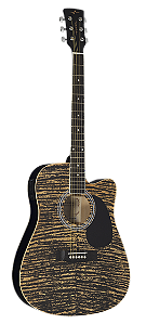 Violão Folk Tradicional Elétrico Aço