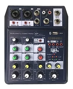 Mesa De Som Jwl Mx-402i 4 Canais Bluetooth Usb Mp3 Interface