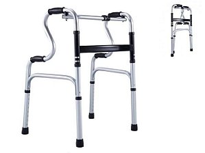 ANDADOR ALUMÍNIO 2 NIVEIS FST8207 PRATA ZIMEDICAL