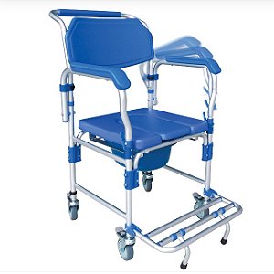 CADEIRA DE BANHO D60 EM ALUMINIO 150KG DELLAMED