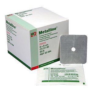 METALLINE CURATIVO ABSORVENTE TRAQUEOSTOMIA ESTERIL 8 X 9 CM