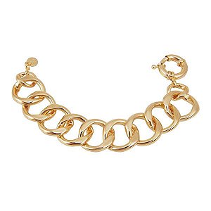 PULSEIRA TIPO GRUMET de banho de ouro 18k