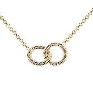 Gargantilha de amor infinito de 3 medidas em ouro 18k / 750