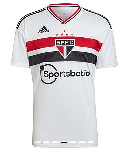 CAMISA SÃO PAULO I ADIDAS - BRANCO E VERMELHO