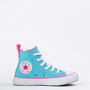 BOTA CHUCK TAYLOR ALL STAR AZUL BEBE E PINK