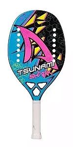 RAQUETE BEACH TENNIS TSUNAMI 2022 SHARK AZUL CLARO/PINK NT SHR057