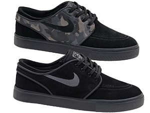 Combo Nike Sb Stefan Janoski Zoom OG Camuflado + Nike Sb Stefan Janoski Zoom OG Preto / Preto