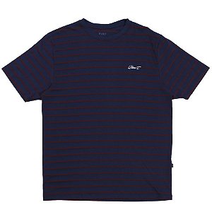 Camiseta Plano C Listrada Signature Marinho/Vermelho D27