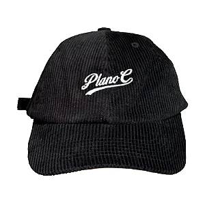 Boné Plano C 6 Panel Corduroy Preto