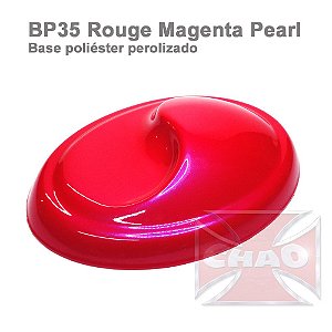 Rouge Magenta poliéster perolizada