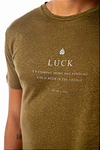 Camiseta Especial Linho Luck Is Hop.oh - Verde