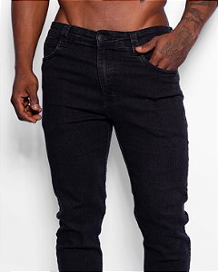Calça Clássica Jeans Hop.oh - Preta Stoned