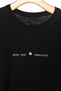 Camiseta Enjoy Beer Hop.oh - Preta