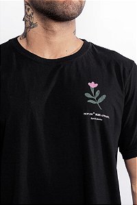 Camiseta Flower Hop.oh - Preta