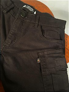 Calça Sarja Cargo Hop.oh - Preta