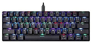 TECLADO MOTOSPEED CK61 ESSENTIAL PRETO SWITCH VERMELHO RGB