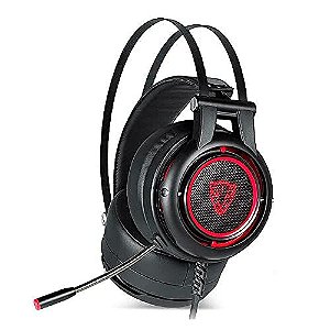 HEADSET MOTOSPEED H18 PRETO 7.1 LED VERMELHO USB