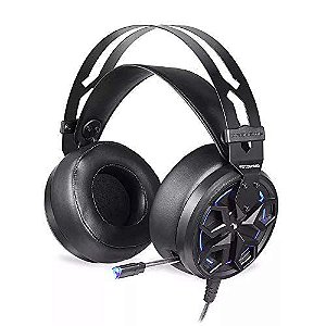 HEADSET MOTOSPEED H60 PRETO 7.1 LED AZUL USB