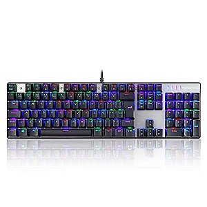 TECLADO MOTOSPEED CK104 PRETO SWITCH AZUL RGB ABNT2