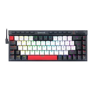 Teclado Mecanico Gamer Redragon Magic Wand Hearts, RGB, Switch Brown, Branco e Preto, K635WBR-RGB-PT-BROWN