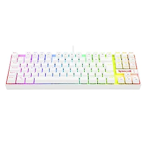 Teclado Magnético Gamer Redragon Kumara Pro, RGB, Switch Magnético Blue, ABNT2, White, K552W-RGB-PRO (PT-BLUE)