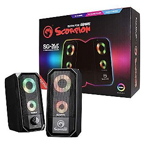Caixa de Som Gamer Marvo SG-265, RGB, 2x3W, USB, SG265