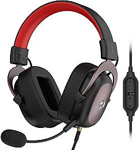 Headset Gamer Redragon Zeus Preto e Vermelho P2  PS4 / Xbox