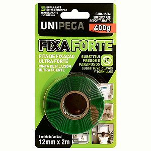 Fita Dupla Face Transparente Fixa Forte 12mm X 2m
