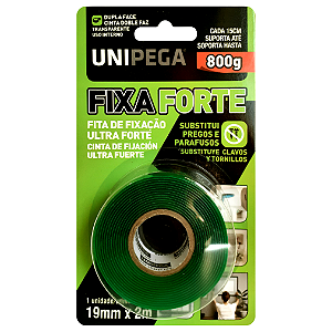 Fita Dupla Face Transparente Fixa Forte 19mm X 2m