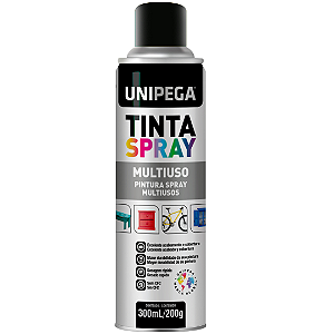 Tinta Spray Multiuso Preto Brilho 300ml/200g