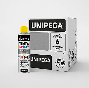 Tinta Spray Multiuso Amarela 300ml/200g - Caixa com 6