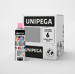 Tinta Spray Multiuso Rosa 300ml/200g - Caixa com 6