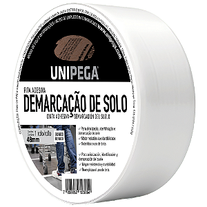 Fita de Demarcação de Solo Branco 48mm x 14m