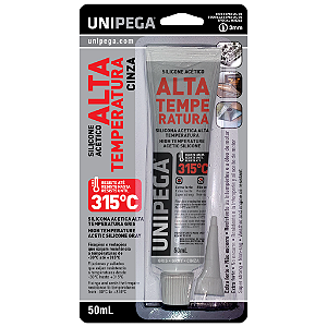 Silicone Acético Alta Temperatura Cinza 50ml
