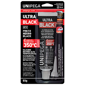 Silicone Neutro Alta Temperatura Ultra Preto 65g
