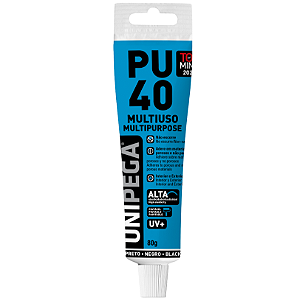 Selante PU 40 Multiuso Bisnaga Preto 50ml/80g