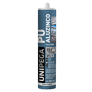 PU Aluzinco Unipega Branco 260g | Selante Especial para Telhas e Calhas de Zinco
