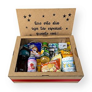 Cesta de Café da Manhã Caixa Feliz Aniversario