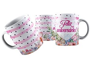 Caneca Feliz Aniversário - modelos diversos