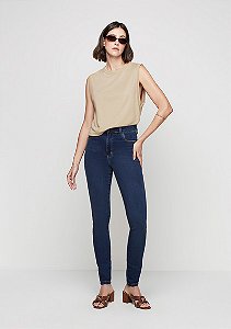 Calça Jeans Skinny Cintura Alta Dzarm >>