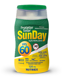 PROTETOR SOLAR NUTRIEX SUNDAY FPS 60 COM REPELENTE