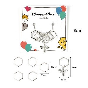 Anel circular de tricô, marcadores para ponto aleatório, trabalho acrílico redon
