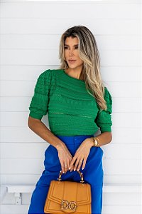 Blusa Feminina Rendada - Verde