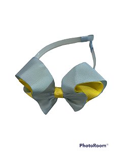 Tiara Azul com Amarelo