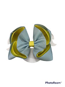 Laço Azul com Amarelo